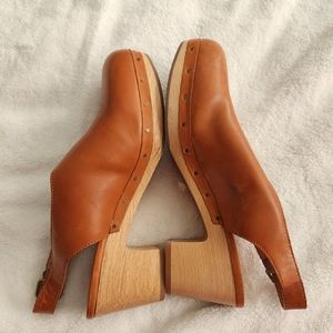 Never Worn Madewell The Marlo Slingback Clog In Leather